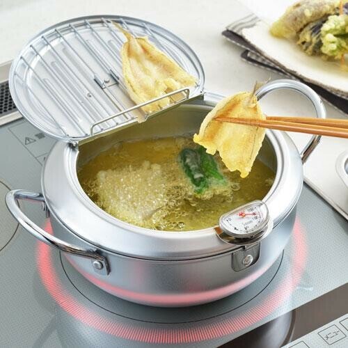 ヨシカワ（yoshikawa） 味楽亭II 天ぷら鍋20cm 温度計付フタ付IH対応 SJ1024 thumbnail 8