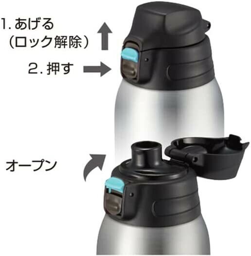 PEACOCK（ピーコック魔法瓶） ダイレクトボトル 1．0L BAJC-F102 ブラック 水筒 thumbnail 7