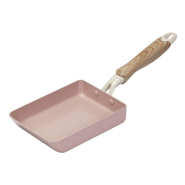 卵焼き器 13×18cm エッグパン IH ガス火対応 セラミック 軽量 ピンク NQ-431 セラミック毎日パン