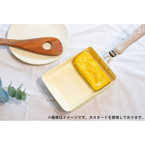 卵焼き器 13×18cm エッグパン IH ガス火対応 セラミック 軽量 ピンク NQ-431 セラミック毎日パン thumbnail 4