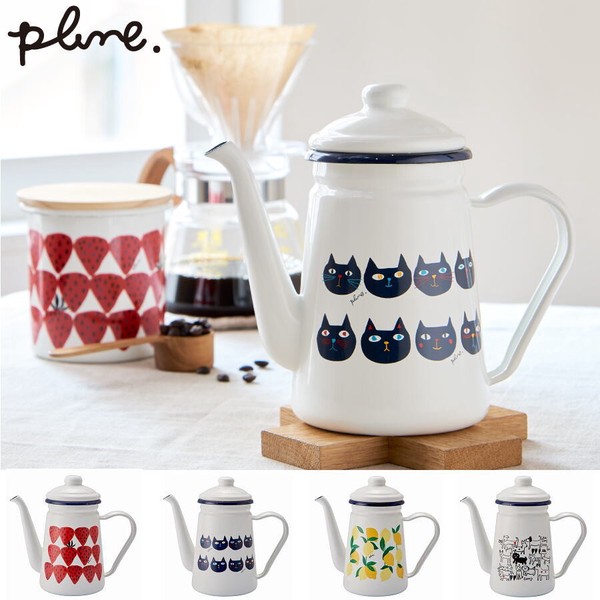 plune.(プルーン) ホーローカフェポット「あかいちご」 コーヒーポット 珈琲 キャンプ ガス火専用 thumbnail 3