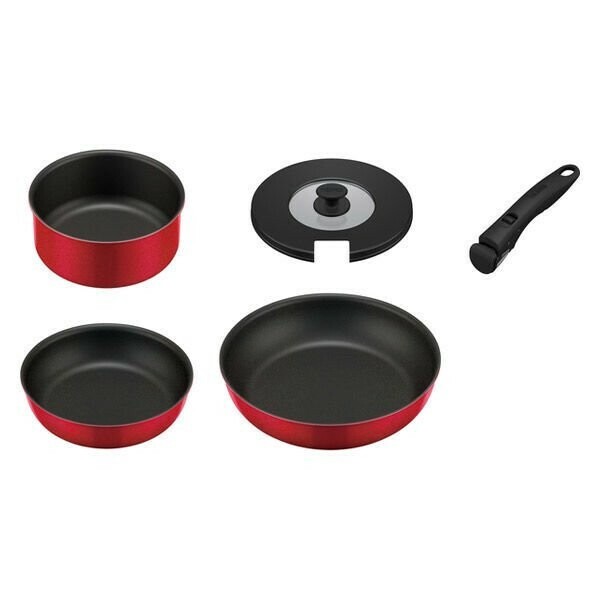 サーモス（THERMOS） 取っ手のとれるフライパン5点 RﾚｯﾄﾞKSA-5B R thumbnail 2