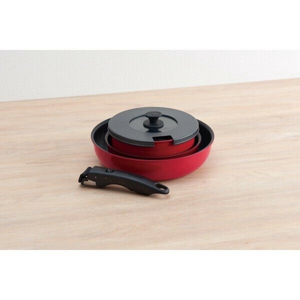 サーモス（THERMOS） 取っ手のとれるフライパン5点 RﾚｯﾄﾞKSA-5B R thumbnail 3