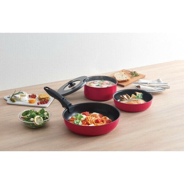 サーモス（THERMOS） 取っ手のとれるフライパン5点 RﾚｯﾄﾞKSA-5B R thumbnail 5