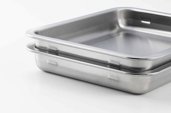 ヨシカワ（yoshikawa） ステンレス 浅型バットセット 2pcs 蓋×2・アミ×1 日本製 SJ3659 thumbnail 4