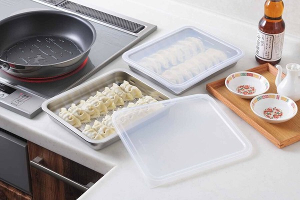 ヨシカワ（yoshikawa） ステンレス 浅型バットセット 2pcs 蓋×2・アミ×1 日本製 SJ3659 thumbnail 5